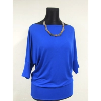 Bluzka Emma z dekoltem łódka i rękawem kimono 3/4